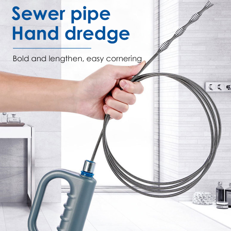 Plumbing Snake Drain - 10M Drain Unblocker Flexible Rod Auger