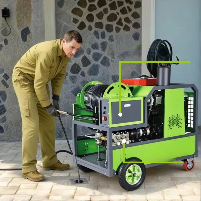 Plumbing Snake Drain - Industrial Sewer Jetting Machine Heavy Duty