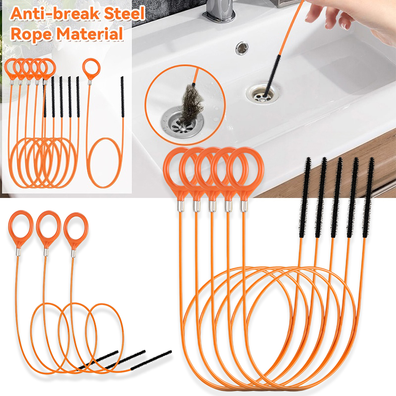 Plumbing Snake Drain - Sink Snake Hair Remover Tool, Flexible,