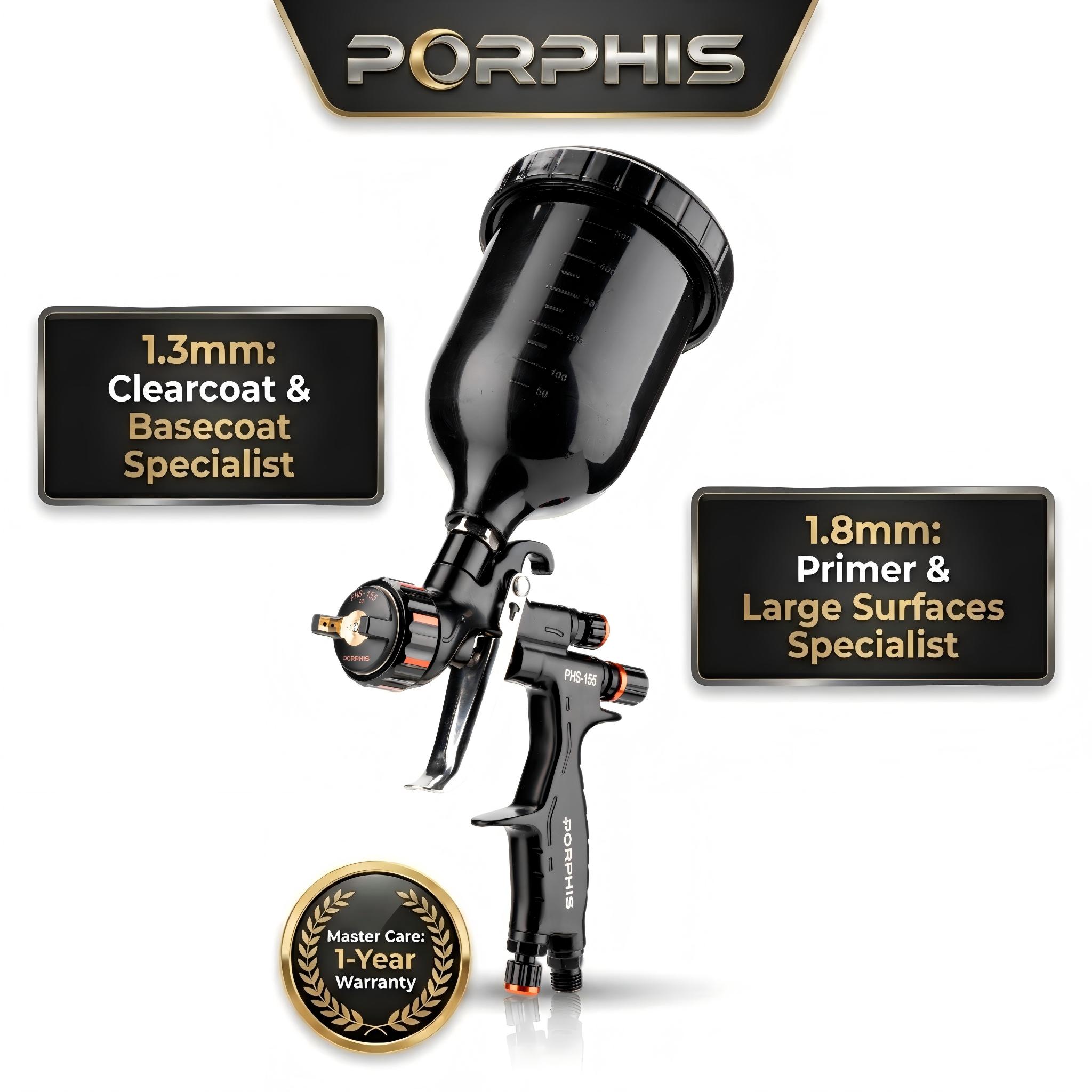 Spray Paint Primer - PORPHIS PHS-155 MP Spray Gun 1.3mm