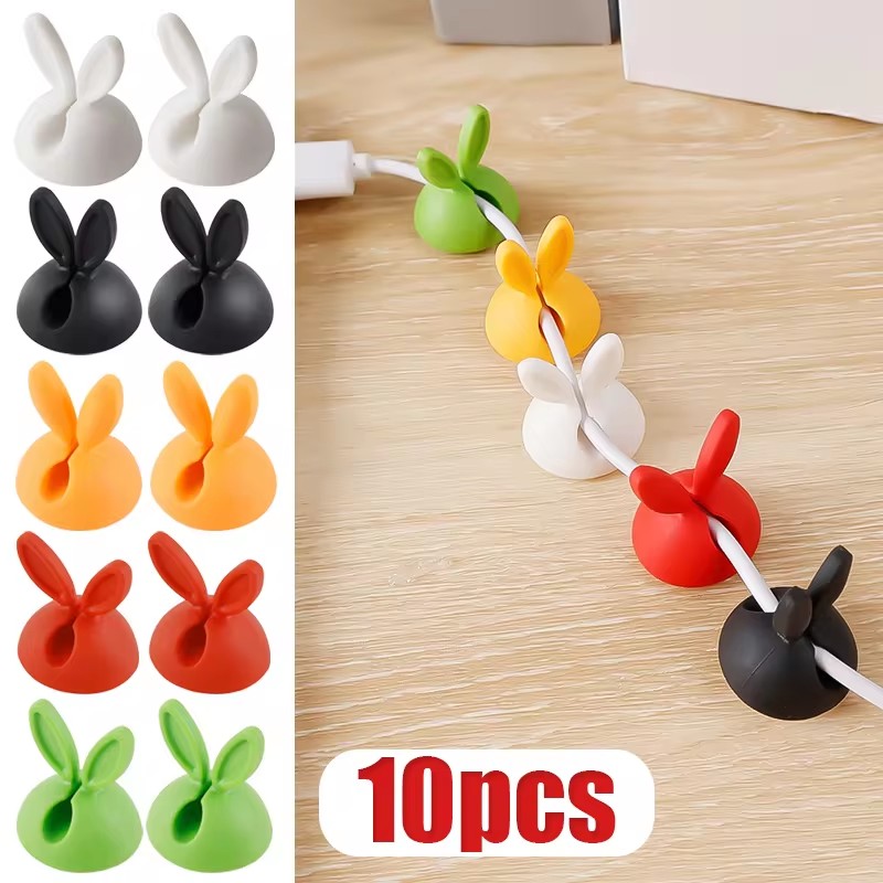 Cute Rabbit Ear Cable Manager  - Cable Staple Clip review and price