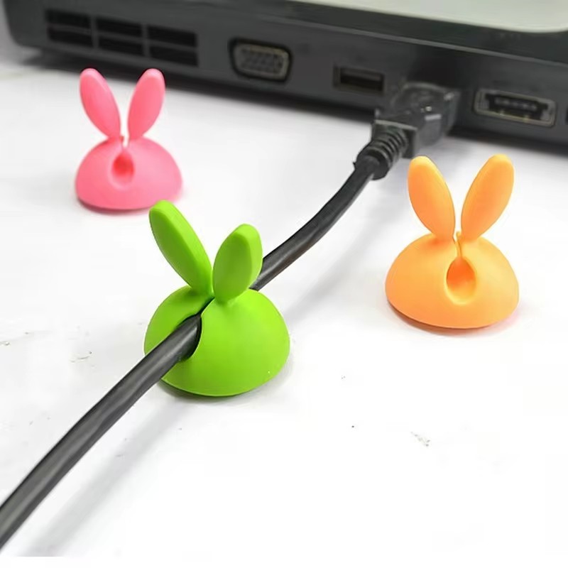 Cute Rabbit Ear Cable Manager  - Cable Staple Clip review and price