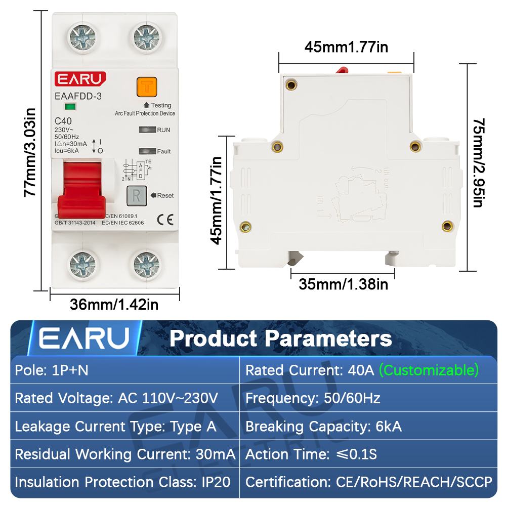 EARU AFDD AFCI Arc Fault Detec - Circuit Breaker Finder review and price