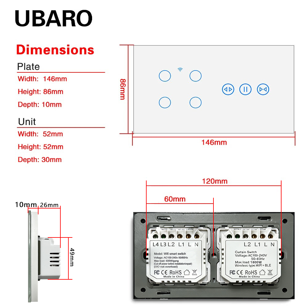UBARO EU Type Smart Light Swit - Home Improvement Years review and price