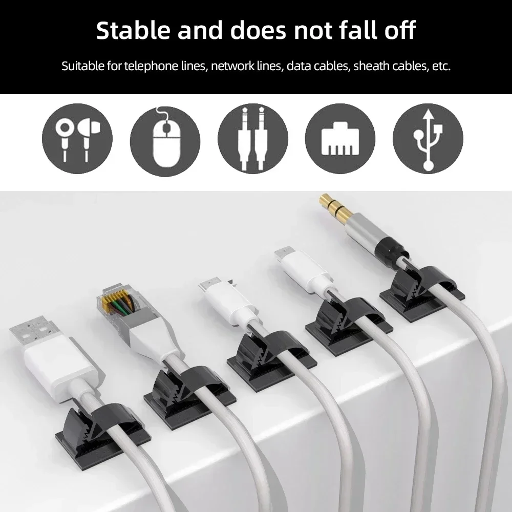 Adhesive USB Cable Organizer C - Cable Staple Clip review and price