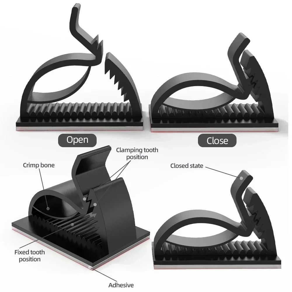 Adhesive USB Cable Organizer C - Cable Staple Clip review and price