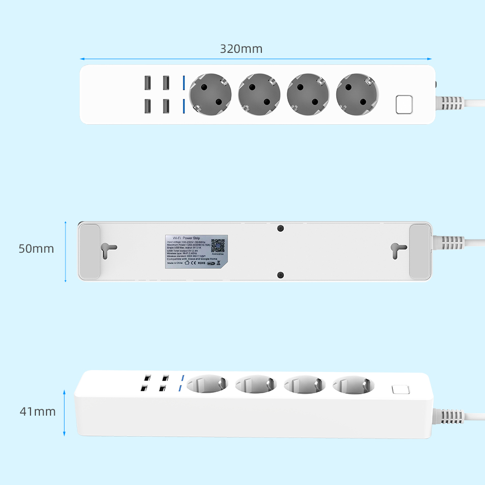 Smart Power Strip Wifi 4 EU Ou - Home Improvement Outlet review and price
