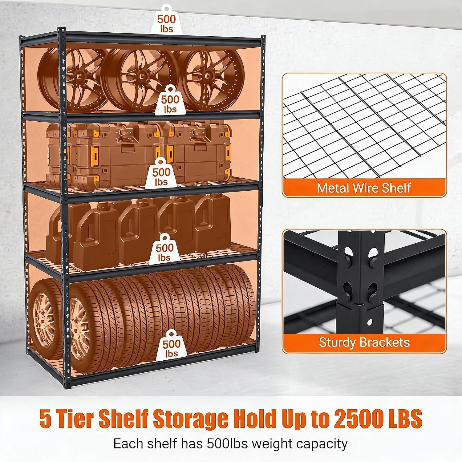 2500LBS 48“ Heavy Duty Storage - Home Improvement Outlet Stores review and price